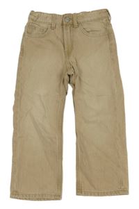 Béžové loose fit straight rifle H&M