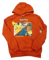 Červená mikina s Pokémony a kapucí Primark