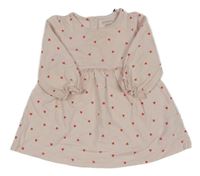 Světlerůžové teplákové šaty se srdíčky Primark