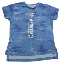 Modré army tričko s nápisem Primark