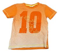 Oranžové tričko s číslem kids