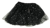 Černá tylová sukně s hvězdičkami Primark