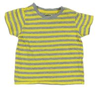Žluto-šedé pruhované tričko Lupilu