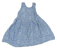 Modro-bílé květované lehké šaty Primark