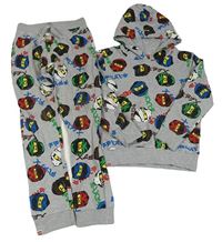 2 set - Šedo-barevná mikina s Lego Ninjago + tepláky 