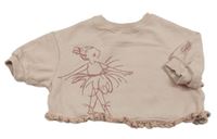 Světlerůžová oversize mikina s baletkou Next