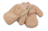 Nové - světlerůžové huňaté podšité palcové rukavice 