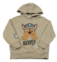 Světlehnědá mikina s Tlapkovou patrolou a kapucí Nickelodeon