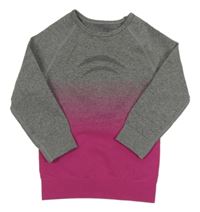 Šedo-růžové thermo triko Lupilu