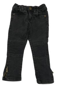 Antracitové skinny rifle se zipy Kiki&Koko