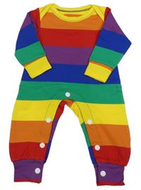 Barevný pruhovaný teplákový overal 