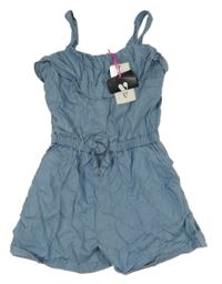 Nové - světlemodrý lehký kraťasový overal s volnkem V by Very