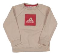 Světlerůžová mikina s logem Adidas