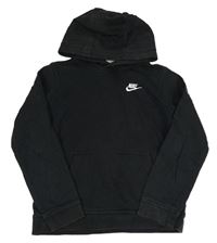 Černá mikina s logem a kapucí Nike
