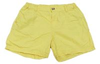 Žluté plátěné kraťasy H&M