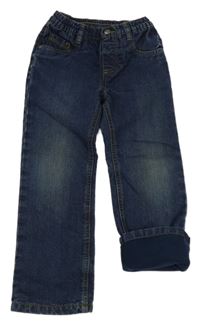 Tmavomodré zateplené rifle Lupilu