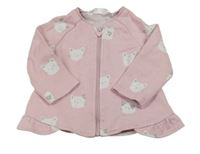 Růžová propínací mikina s kočičkami Mayoral