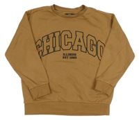 Okrová mikina s nápisem Matalan