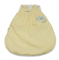 Nové - Žlutý zateplený spací pytel s nápisem 