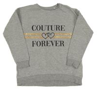 Šedá mikina s nápisem Bluezoo