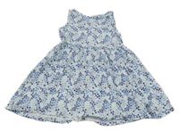 Bílo-modré květované šaty F&F