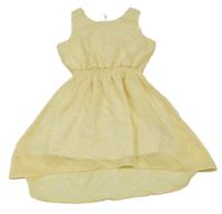 Světležluto-bílé vzorované šifonové šaty Y.F.K.