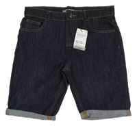 Nové - Tmavomodré riflové straight kraťasy Denim Co.