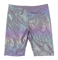 Lila-barevné lesklé elastické kraťasy H&M