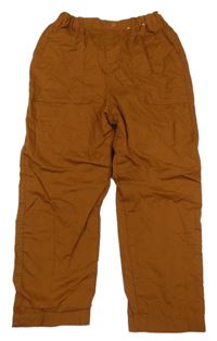 Hnědé šusťákové zateplené kalhoty Uniqlo