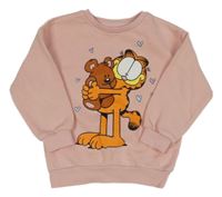 Růžová mikina s Garfieldem 
