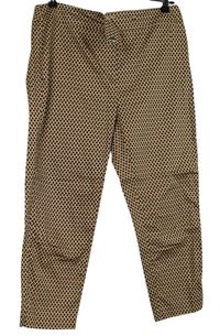 Dámské béžovo-černé vzorované chino kalhoty M&S