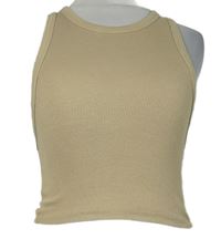 Dámský béžový žebrovaný crop top Zara 