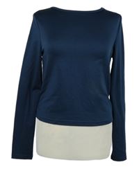 Dámské tmavomodré sportovní crop triko 