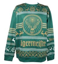 Pánská zelená mikina s potiskem Jagermaister 