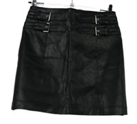 Dámská černá koženková sukně George 