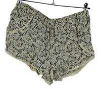 Dámské smetanové kytičkované volné kraťasy Next 