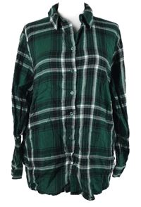 Dámská zeleno-černo-bílá kostkovaná halenka Primark 