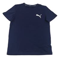Tmavomodré sportovní tričko s logem Puma