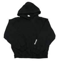 Černá oversize mikina s nášivkou a kapucí Zara