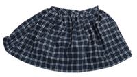 Tmavomodro-bílá kostkovaná sukně 