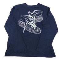 Tmavomodré triko s botami Rebel