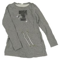 Šedá tepláková tunika s nápisem Pocopiano