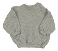 Šedá melírovaná žebrovaná mikina George