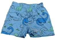 Modré bavlněné kraťasy s dinosaury M&S