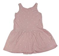 Světlerůžové puntíkaté bavlněné šaty H&M