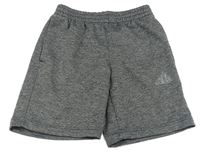 Tmavošedé teplákové kraťasy Adidas