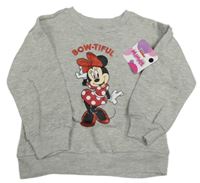 Nové - Šedá mikina s Minnie Disney