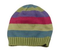 Zeleno-barevná pruhovaná čepice 