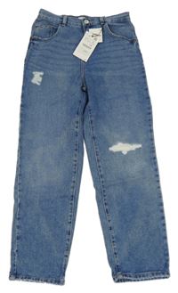 Nové - Modré mom rifle s prošoupáním Zara