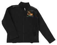 Černá softshellová bunda s bagrem 